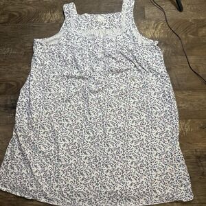 Aria Cotton Nightgown Purple/blue/White Floral Cottagecore 2x 100% Cotton